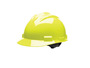Bullard® Hi-Viz Yellow HDPE Cap Style Hard Hat With Ratchet/4 Point Ratchet Suspension