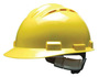 Bullard® Yellow HDPE Cap Style Hard Hat With Pinlock/4 Point Pinlock Suspension