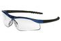 Crews Safety Products Dallas™ Blue Safety Glasses With Clear Anti-Scratch Lens