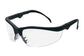 Crews Klondike® Magnifier 1 Diopter Black Safety Glasses With Clear Anti-Scratch Lens