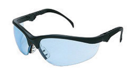 Crews® Klondike® Plus Safety Glasses With Black Nylon Frame And Light Blue Polycarbonate Duramass® Anti-Scratch Lens