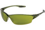 Crews Law® 2 Green Safety Glasses With Shade 2 Anti-Scratch Lens