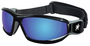 Crews Reaper™ Dust Impact Goggles With Black Foam Lined Frame And Blue Mirror Anti-Fog Hard Coat Lens