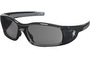 Crews Swagger® Black Safety Glasses With Gray Anti-Scratch Lens