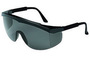 Crews Stratos® Black Safety Glasses With Gray Anti-Scratch Lens