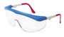 Crews Safety Products Tomahawk® Blue Safety Glasses With Clear Anti-Fog/Anti-Scratch Lens