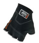 Ergodyne Small - Medium Black ProFlex® 800 Cotton, Spandex And Gel Polymer Half Finger Impact Glove Liners With Elastic Cuff