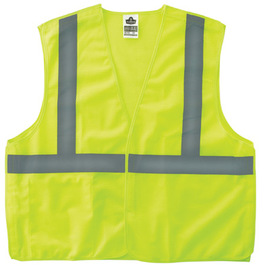 Ergodyne 2X - 3X Lime GloWear® 8215BA Polyester Mesh Vest