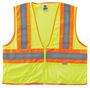 Ergodyne Large - X-Large Lime GloWear® 8230Z Polyester Mesh Vest