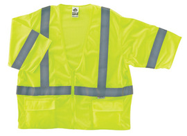 Ergodyne Small - Medium Lime GloWear® 8320Z Polyester Mesh Vest