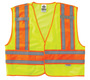 Ergodyne Large/X-Large Green GloWear® 8245PSV Polyester Mesh/Polyester Vest