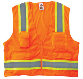 Ergodyne Large - X-Large Orange GloWear® 8248Z Polyester Mesh Vest