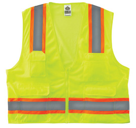 Ergodyne Large - X-Large Lime GloWear® 8248Z Polyester Mesh Vest