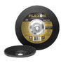 Flexovit® 7" X 1/4" X 5/8" - 11 FLEXON® 16 Grit Zirconia Alumina Grain Reinforced Type 28 Spin-On Depressed Center Grinding Wheel