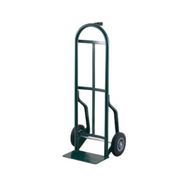 Harper™ Series 54T 600 lb Steel Industrial Hand Truck With 8" X 2" Offset Poly Hub Solid Rubber Wheels, Pin Handle And 7" X 14" Base Plate