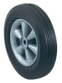 Harper™ 8'' X 1 3/4'' 150 lb Solid Rubber Wheel With 1 1/2" Offset Poly Hub And 1/2" Plain Bearing