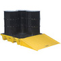 Justrite® 49" X 49" X 10 1/4" EcoPolyBlend™ Yellow Polyethylene Spill Control Pallet