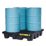 Justrite® 49" X 49" X 10 1/4" EcoPolyBlend™ Black Polyethylene Spill Control Pallet