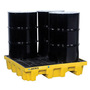 Justrite® 49" X 49" X 10 1/4" EcoPolyBlend™ Yellow Polyethylene Spill Control Pallet With Drain