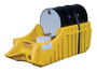 Justrite® 32" X 72" X 26" EcoPolyBlend™ Yellow Polyethylene Spill Containment Drum Caddy