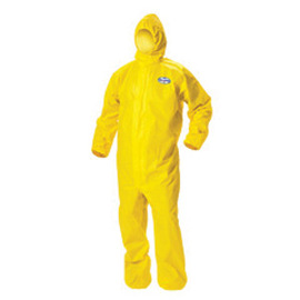 Kimberly-Clark Professional™ Large Yellow KleenGuard™ A70 1.5 mil Polyethylene/Polypropylene Coveralls