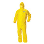 Kimberly-Clark Professional™ Large Yellow KleenGuard™ A70 1.5 mil Polyethylene/Polypropylene Coveralls