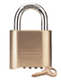 Master Lock® Solid Brass Resettable Set-Your-Own Combination Padlock With 5/16" X 1" X 1" Shackle, Key