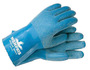 MCR Safety Large Blue Blue Grit Cotton Lined Latex Chemical Resistant Gloves