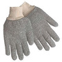 MCR Safety Large 11 1/4" Gray 22 Ounce Regular Weight Cotton/Polyester/Terry Cloth Heat Resistant Gloves With 2 1/2" Knit Wrist And Straight Thumb