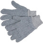 MCR Safety Small 10" Gray 22 Ounce Regular Weight Cotton/Polyester/Terry Cloth Heat Resistant Gloves With 2 1/2" Knit Wrist And Straight Thumb
