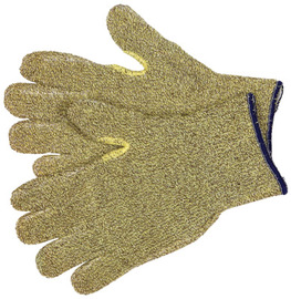 MCR Safety Cut Pro Medium 9" Yellow/Brown 7 Gauge Regular Weight Kevlar®/Terry Cloth/Polyester/Cotton Heat Resistant Gloves With 2" Continuous Knit Wrist And Reinforced Crotch Thumb