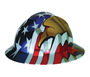 MSA Red, White And Blue V-Gard® Polyethylene Cap Style Hard Hat With Ratchet/4 Point Ratchet Suspension