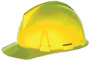 MSA Yellow Topgard® Polycarbonate Cap Style Hard Hat With Ratchet/4 Point Ratchet Suspension