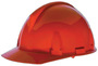 MSA Orange Topgard® Polycarbonate Cap Style Hard Hat With Ratchet/4 Point Ratchet Suspension