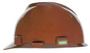 MSA Brown V-Gard® Polyethylene Cap Style Hard Hat With Pinlock/4 Point Pinlock Suspension
