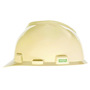 MSA Beige V-Gard® Polyethylene Cap Style Hard Hat With Ratchet/4 Point Ratchet Suspension