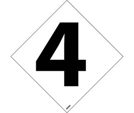 AccuformNMC™ 5" X 5" Black/White Pressure Sensitive/Adhesive Backed Vinyl (9 Per Pack) "4"