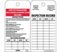 AccuformNMC™ 6" X 3" Black/Red/White Unrippable Vinyl (25 Per Pack) "FIRE EXTINGUISHER RECHARGE & INSPECTION RECORD"