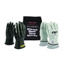 Protective Industrial Products Size 11 Black NOVAX® Rubber/Goatskin Class 00 Linesmens Gloves