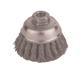 RADNOR™ 4" X 5/8" - 11" Stainless Steel Knot Wire Cup Brush