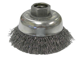 RADNOR™ 3 1/2" X 5/8" - 11" Carbon Steel Crimped Wire Cup Brush