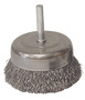 RADNOR™ 1 1/2" X 1/4" Carbon Steel Crimped Wire Mounted Wheel Brush
