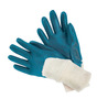 RADNOR™ Medium Blue Nitrile Three-Quarter Coated Work Gloves With Natural Jersey Liner And Knit Wrist