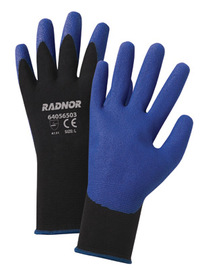 RADNOR™ Large 15 Gauge PVC Palm And Finger Coated Work Gloves With Nylon Knit Liner And Knit Wrist