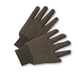 RADNOR™ Brown Women's Premium Weight Cotton/Jersey General Purpose Gloves Knit Wrist