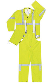 MCR Safety® 3X Hi-Viz Green Luminator™ .38 mm Polyester/PVC Suit