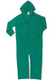 MCR Safety® Large Green Dominator .42 mm Polyester/PVC Coveralls