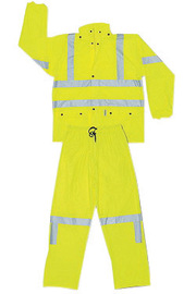 MCR Safety® 3X Hi-Viz Yellow/Green Luminator™ .40 mm Polyurethane/Polyester Suit