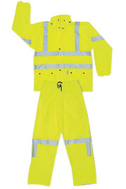 MCR Safety® Medium Hi-Viz Yellow/Green Luminator™ .40 mm Polyester/Polyurethane Suit