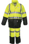 MCR Safety® 3X Black/Hi-Viz Green Luminator™ .40 mm Polyester/Polyurethane Suit